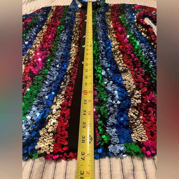 Multicolor Sequin Long Sleeve Dress - Picture 7 of 7